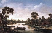 VELDE, Esaias van de Ferry Boat qr oil painting artist